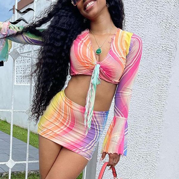 

women's swimwear long sleeve 2-pieces cover up for women mesh skirt beach swimsuit bikini 2021, White;black