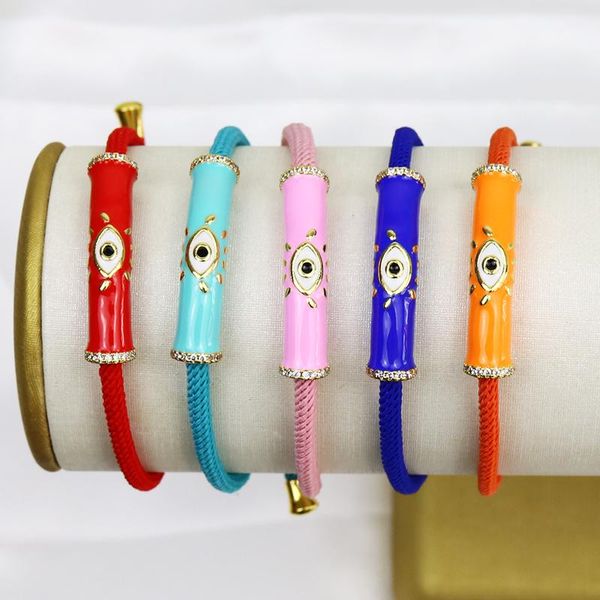 

beaded, strands 10 pcs strand bracelet rope chain eyes charms bead colorful women jewelry 8532, Black