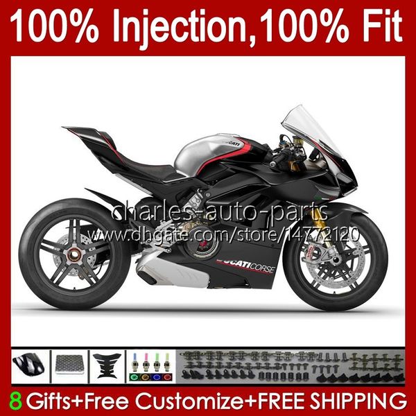 

gloss black injection mold bodys for ducati street fighter panigale v 4 v4 s r v4s v4r 18-21 bodywork 41no.1 v4-s v4-r 18 19 20 21 v-4s v-4r