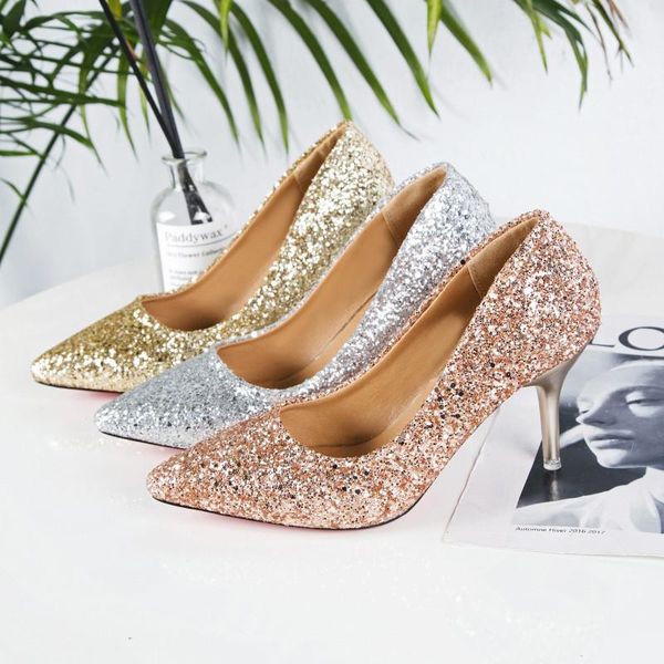 

dress shoes pointed toe women thin heel 7cm heels crystal wedding party woman stiletto bridal high, Black