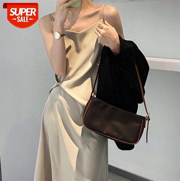 

zhi chenxi collocation small suit jacket suspender dress female slim waist acetic satin long skirt 5130 #ee4d, Black;gray