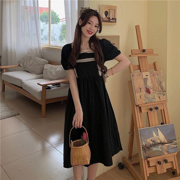 

maternity dresses 49063# dress summer short sleeves lace patchwork mid-long stylish pregnant women mom, White