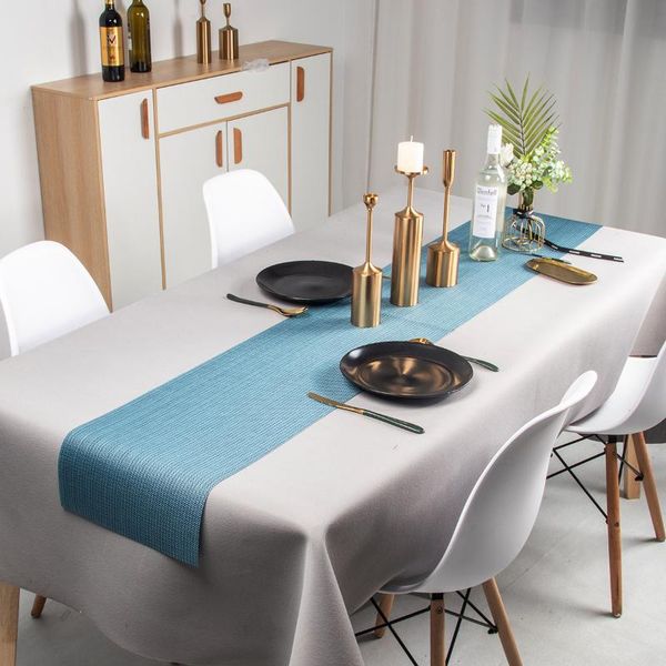 

mats & pads european american home environmental creative pvc tablecloth woven table mat el model room flag decorative