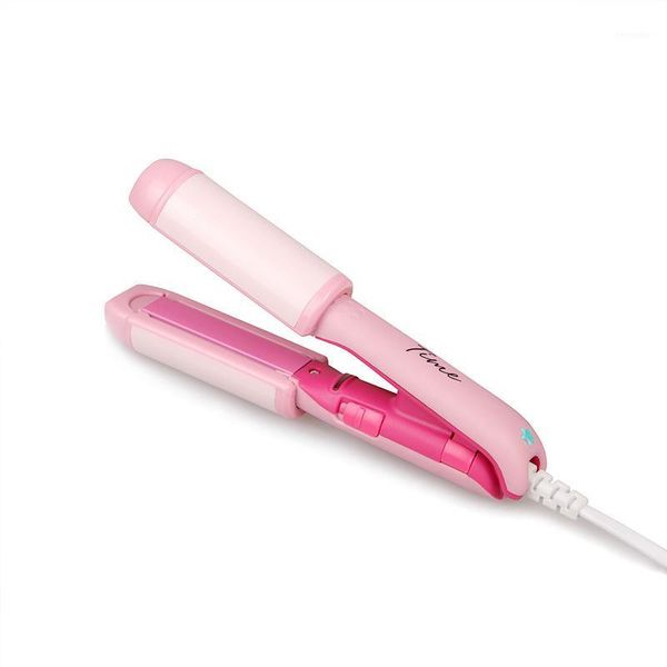 

1pc 2in1 hair stick straighting irons ceramic curling constant temperature large pear perm styling tool1, Black