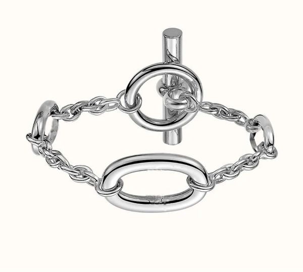 

pig snout style bracelets silver chain bracelet women jewelry fashion luxurys designers mens bracelet designer bracelets with box 21070803r, White