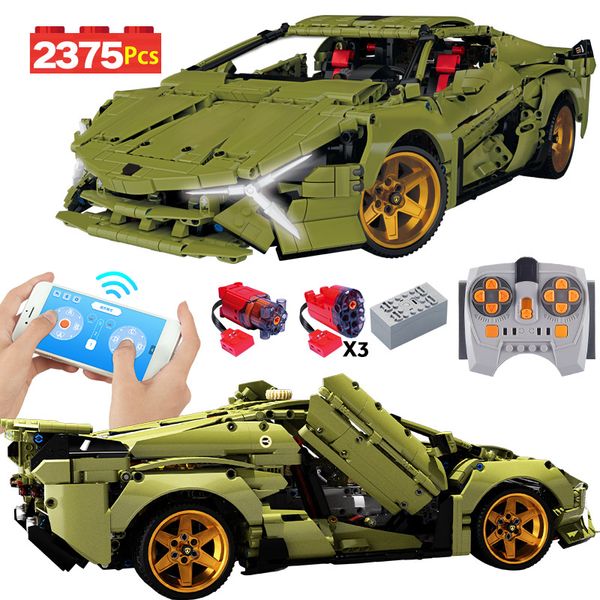 

2375PCS APP RC Technical Racing Car Building Blocks City Creator Remote Control Supercar MOC Vehicle Bricks Toys For Children