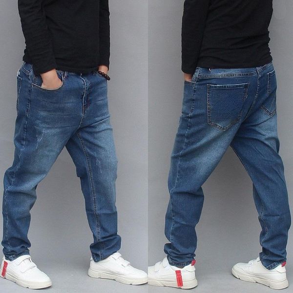 

men's jeans male harem street fashion tapered skateboard trousers, Blue