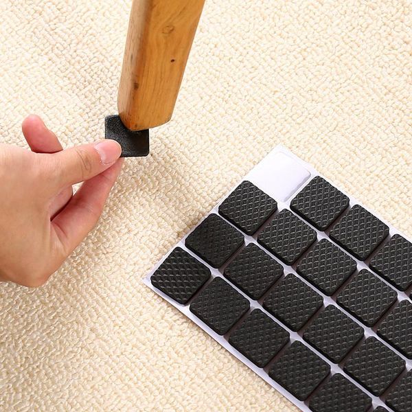 

chair covers 2/30/48pcs/lot leg pads floor protectors for furniture legs table round bottom anti-slip rubber feet
