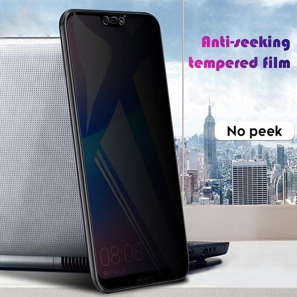 Anti Ekran Koruyucusu Temperli Cam Tam Kapak Huawei P30 P20 Lite Pro Gizlilik Koruyucu Film P10 artı Folyo Cep Telefonu Protecto Pro