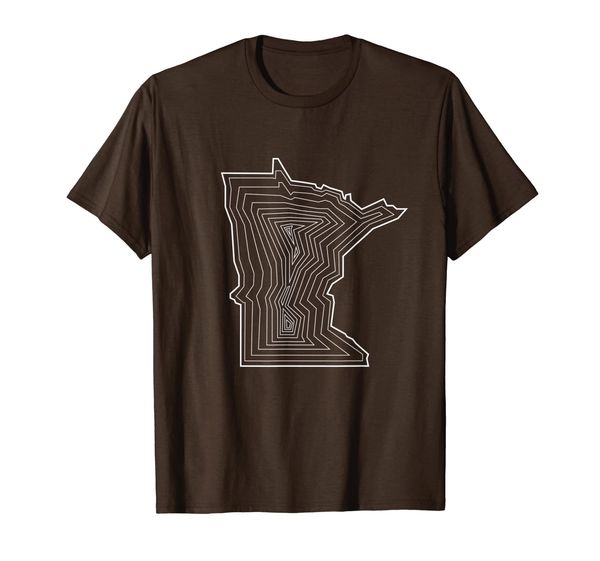 

geometric minnesota state outline t-shirt, White;black