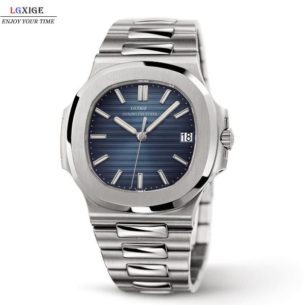 

wristwatches original luxury men watch stainless steel mens quartz wrist watches business big dial relogio masculino with box, Slivery;brown