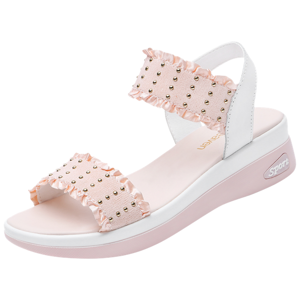 

sandals woman shoes open-toe platform summer sandals, elastic band, solid color, waterproof, Black