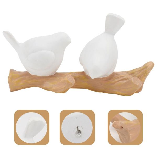

1pc lovely towel hook durable bird shape practical ornament clothes hooks & rails