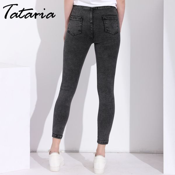 

woman high waist jean pants feminino denim pencil femme women skinny blue ladies crochet 210514