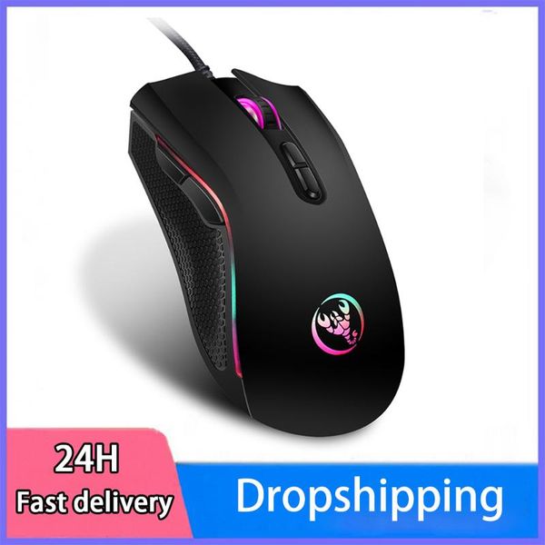 

mice gaming wired mouse computer office usb game ergonomic with led backlight for pc lapgamer