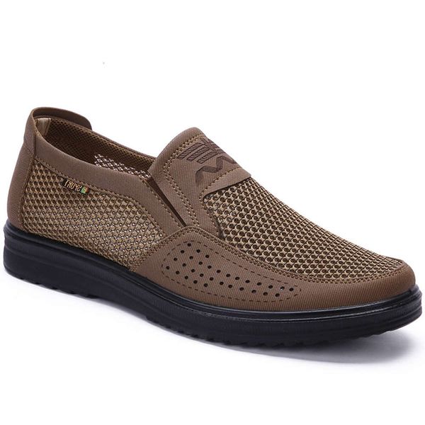 

ei7v casual shoes brand 38-48 casual summer style mesh flats for men loafers leisure breathing comfortable shoes s1ii, Black