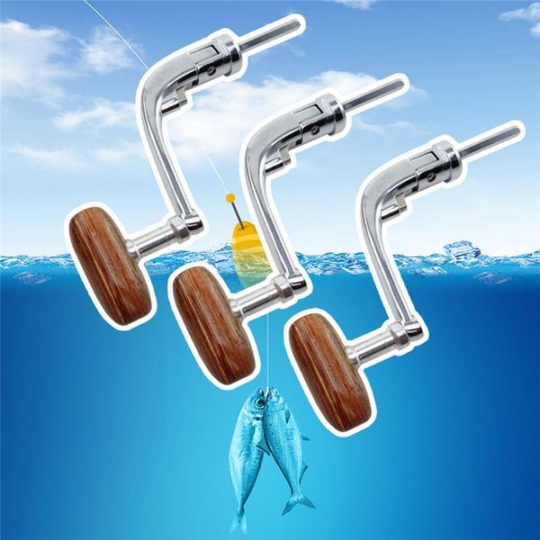 

universal wood handle fishing reels crank rock arm spinning wheel grasp baitcasting