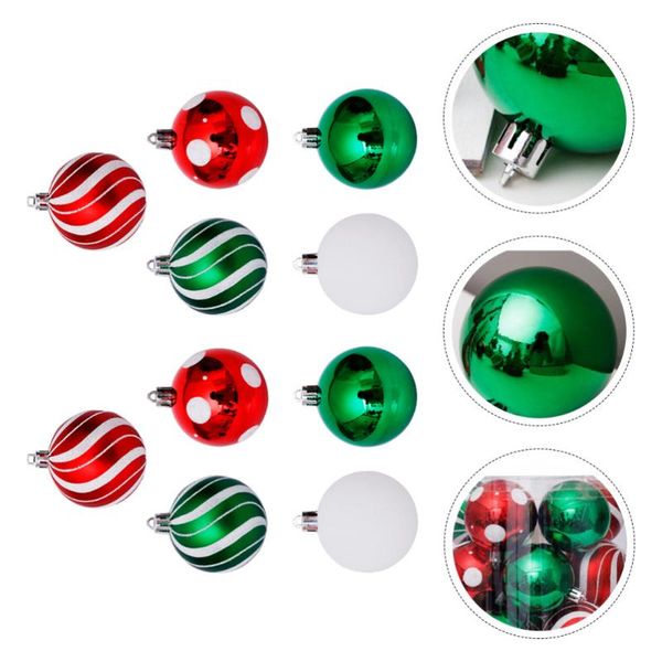 

party decoration 30pcs christmas tree colored drawing ball home decor (green+red)