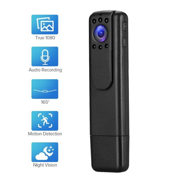 

mini cameras boblov small body camera hd 1080p wearable bodycam night vision motion detection loop recording dvr camcorder