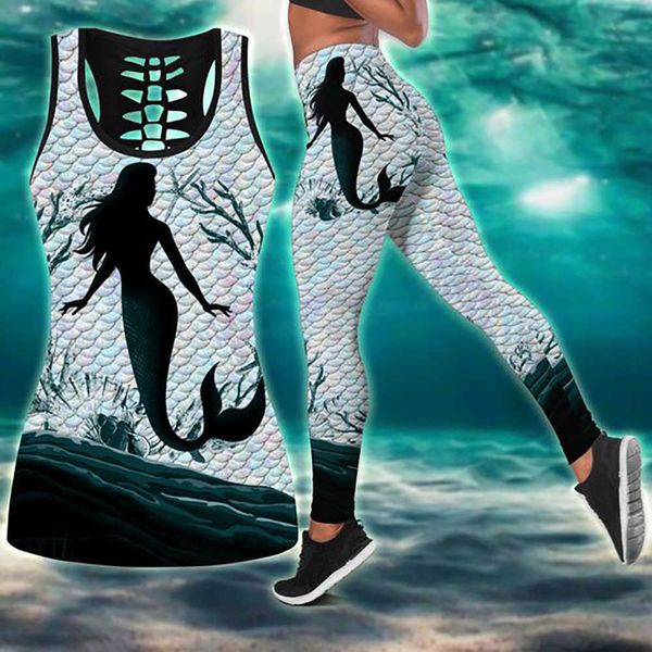 

3d digital printing hollow out women's vest vest girls fashion vest set, Gray