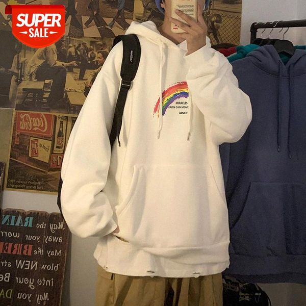 

men's hooded sweater hong kong style trendy couple hoodies df30 #gc9i, Black