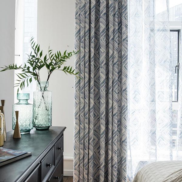 

curtain & drapes european fashion for bedroom polyester cotton blackout curtains living room stripes thermal pattern home decorative
