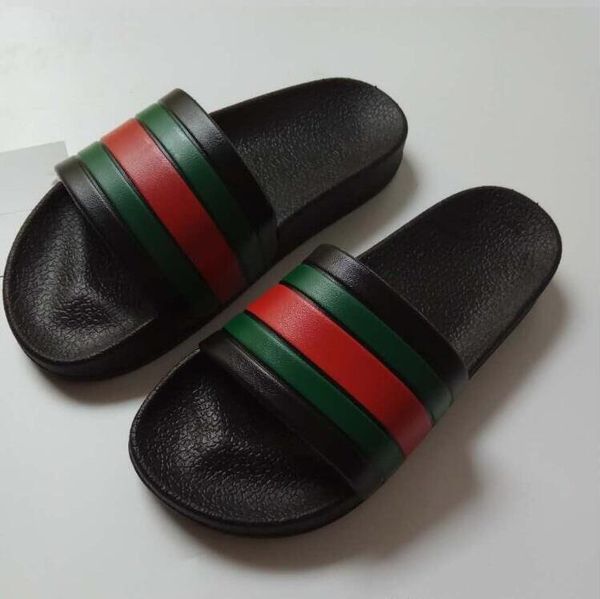 

new designer slipper gear bottoms mens striped sandals causal non-slip summer huaraches slippers flip flops slipper quality, Black