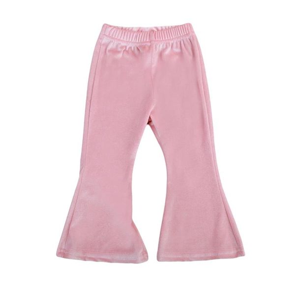 

trousers pudcoco infant baby girl pant toddler bell bottom boot cut boho kid girls pleuche solid flare long, Blue