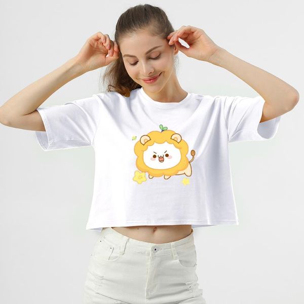 

women's t-shirt fashion crop tshirt harajuku kawaii womens tshirts cartoon bear graphic tees women ulzzang female tee shirt cropped, White