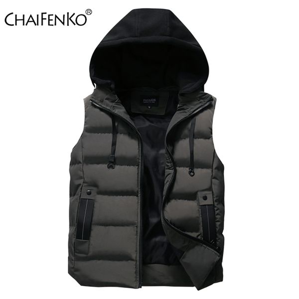 

chaifenko men's waterproof vt, warm svels et, hoodie, casual, thick, fashionable, autumn and winter, Black;white