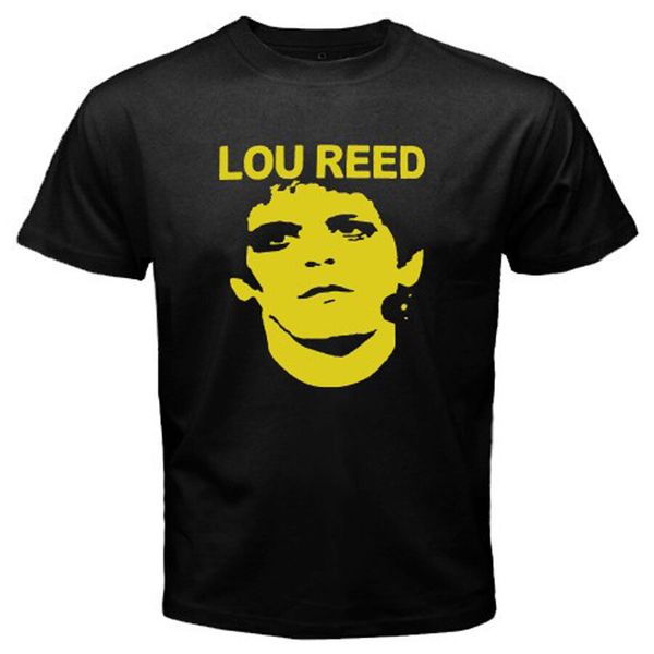 

new lou reed logo men's black t-shirt size s to 3xl - 100% cotton, White;black