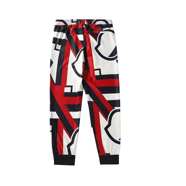 

men's casual summer flower pants 3d printing process micro-elastic s-3xl, Black