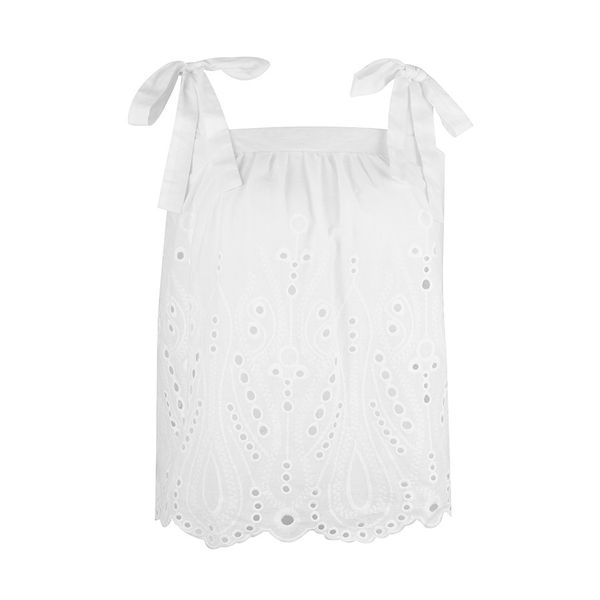 

2021 summer supply casual women's cotton lace up collar loose vest, White