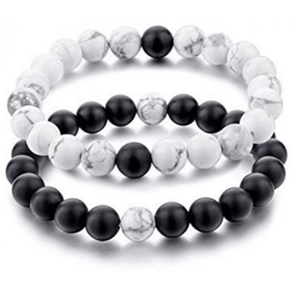 

bracelet selling 8mm black frosted turquoise lovers, Golden;silver