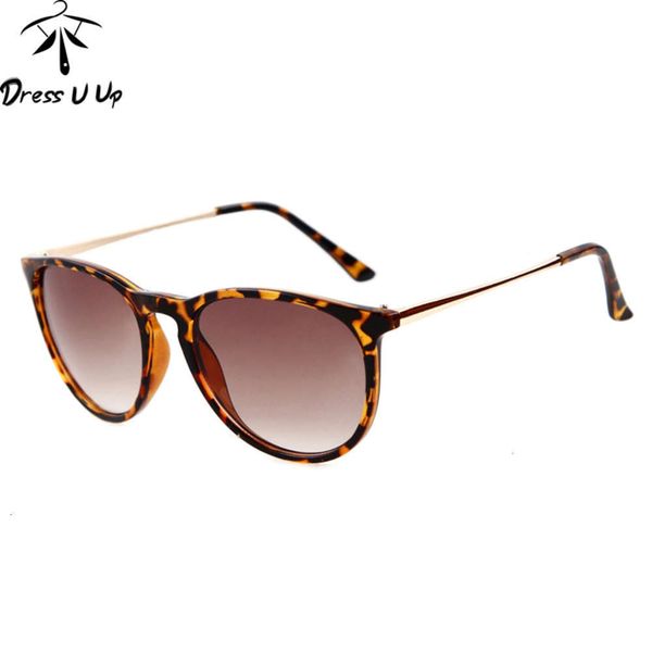 

Dressuup Brand Metals Thin Legs Vintage Round Sunglasses Women Oculos De Sol Femininos Gafas, Black