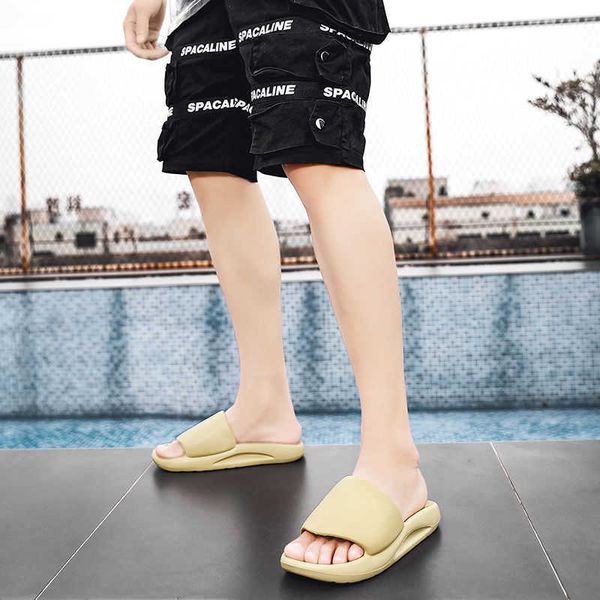 

coconut slippers 2021 new summer couple men wear home antiskid indoor stepping on excrement feeling personalized beach shoes ysj, Black