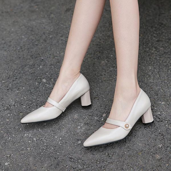 

dress shoes pqecfs big size 30-48 spring & autumn solid fashion women square heels pumps 3 colors, Black