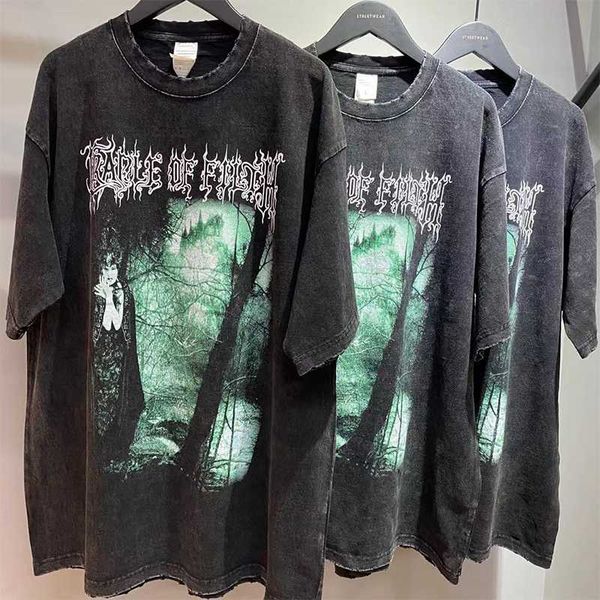 

men's t-shirts harajuku t-shirt streetwear hip hop vintage oversized abstract print 2021 summer cotton loose black couple tee, White;black