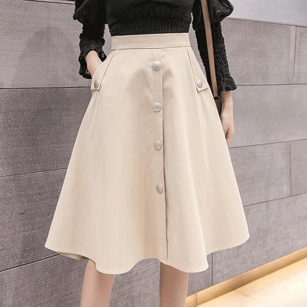 

skirts fashion tutu skirt women spring summer high waist solid elegant knee length midi falda mujer womens c5445, Black