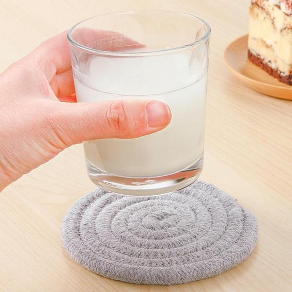 

table runner 4pcs/set cotton thickened hand-made woven placemats bohemia style decor mat cup