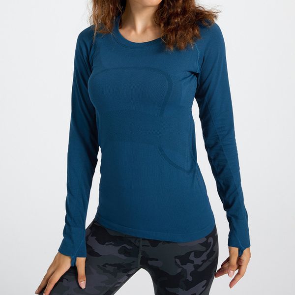 

retro round autumn yoga outfits comfortable breathable sports winter ladies long sleeved fitness t shirt, White;red