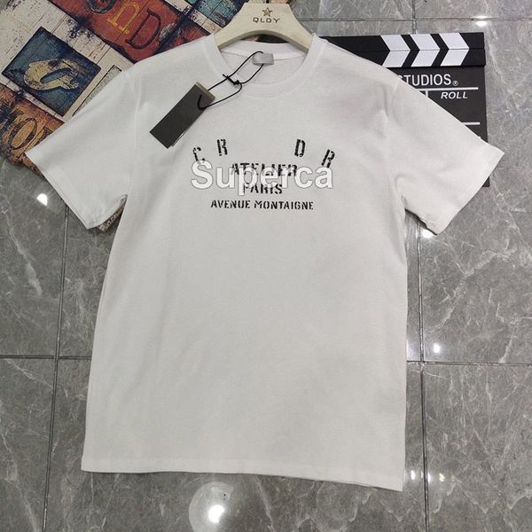 

21ss high qaulity summer mens designers t shirts tees 100% cotton print fashio casual couples short sleeves tee men women comfortable t-shir, White;black