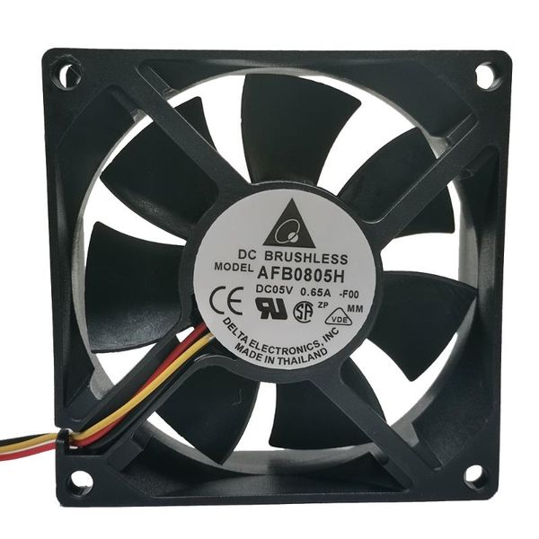 

fans & coolings original brand delta 8025 8cm computer case power supply fan 5v 0.65a afb0805h-foo speed measurement 3-wire 2-wire