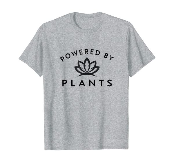 

powered by plants t-shirt - vegan vegetarian, White;black