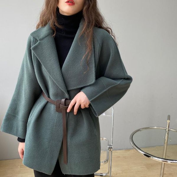 

women's jackets 2021 autumn fashion women jacket coat turn down collar open stitch regular length for streetwear, Black;brown