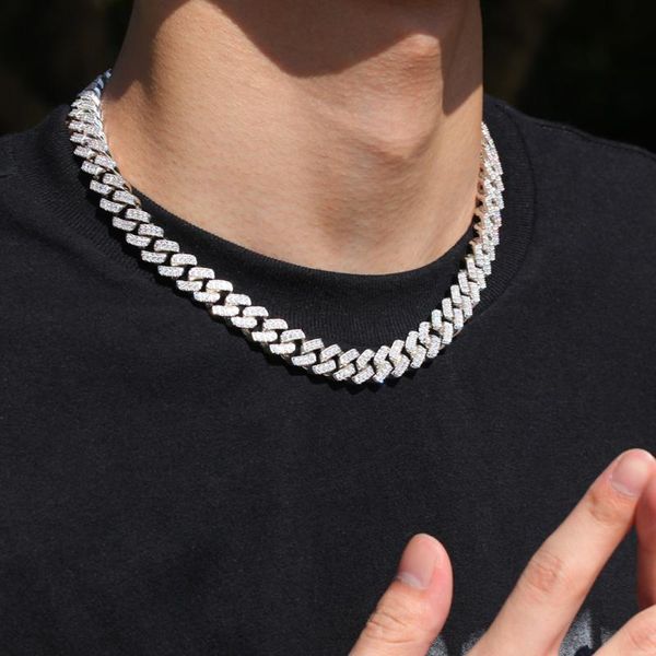 

bangle hip hop jewelry 12mm zircon cuban necklace, Black
