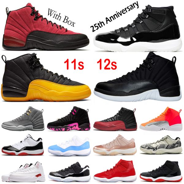 Jumpman High 11 11s scarpe da basket OG 12 12s Indigo Game Royal scarpe da ginnastica sportive da uomo 25 ° anniversario Concord 45 Bred Space Jam Pantone scarpe sportive basse da uomo