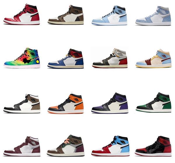 

2022 authentic 1 high og hyper royal shoes university blue 1s j balvin obsidian union chicago dark mocha banned fearless men women outdoor s