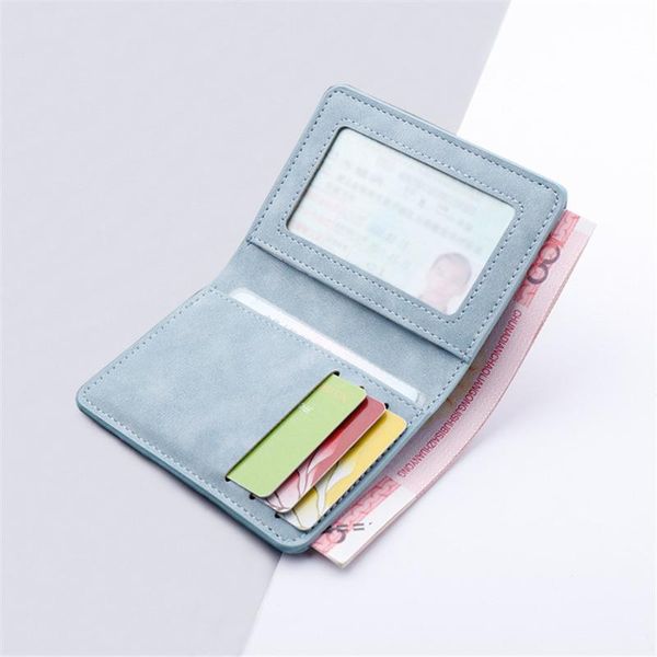 

card holders mini thin men wallet short vertical id credit bank business holder case pu leather coin purse pocket clutch money bag clips, Brown;gray