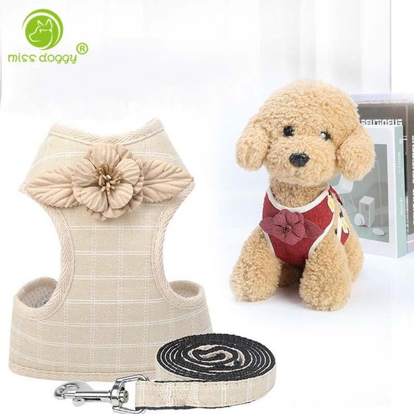 

dog collars & leashes novelty design flower decoration pet chest harness straps nylon durable puppy cat walking vest 10e